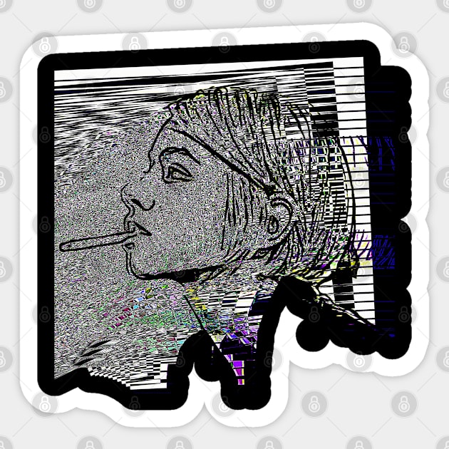 ∆∆∆ Glitch Girl #3 ∆∆∆ Original Graphic Design Work Sticker by CultOfRomance